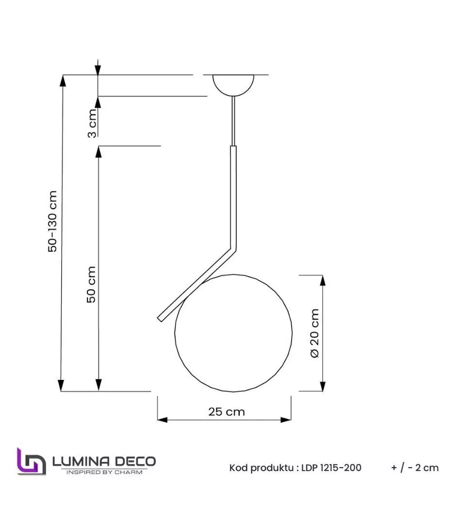 Подвесной светильник Lumina Deco Sorento LDP 1215-200 WT+BK