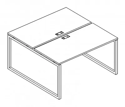 Рабочая станция 140x164x75 на металлокаркасе Юнитекс QUATTRO А4 4 177