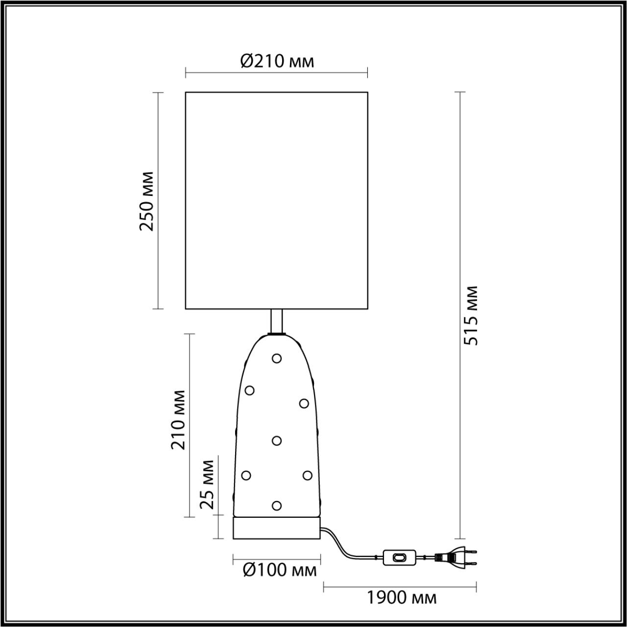 Лампа настольная ODEON LIGHT POLLEN 5424/1T