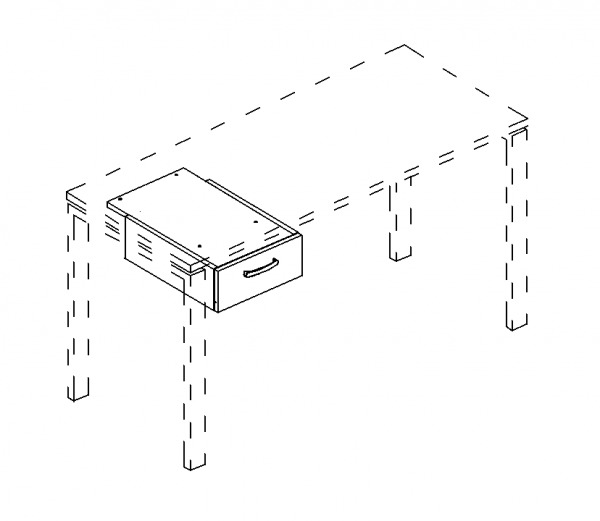 Тумба подвесная 1-ящичная (для стола 80) Юнитекс А4 216