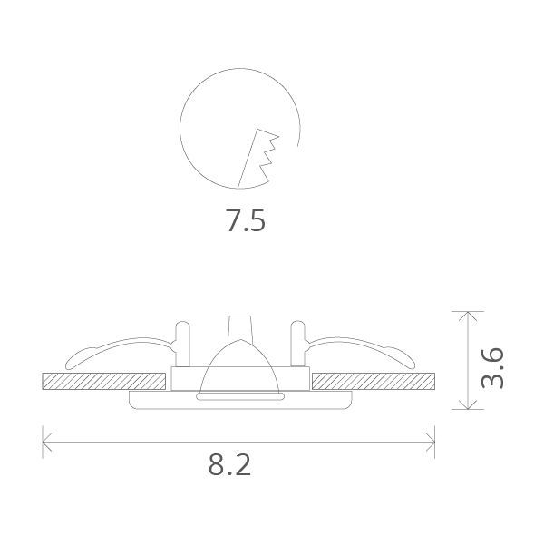 Точечный встраиваемый светильник Arte Lamp AQUA A5440PL-1SS