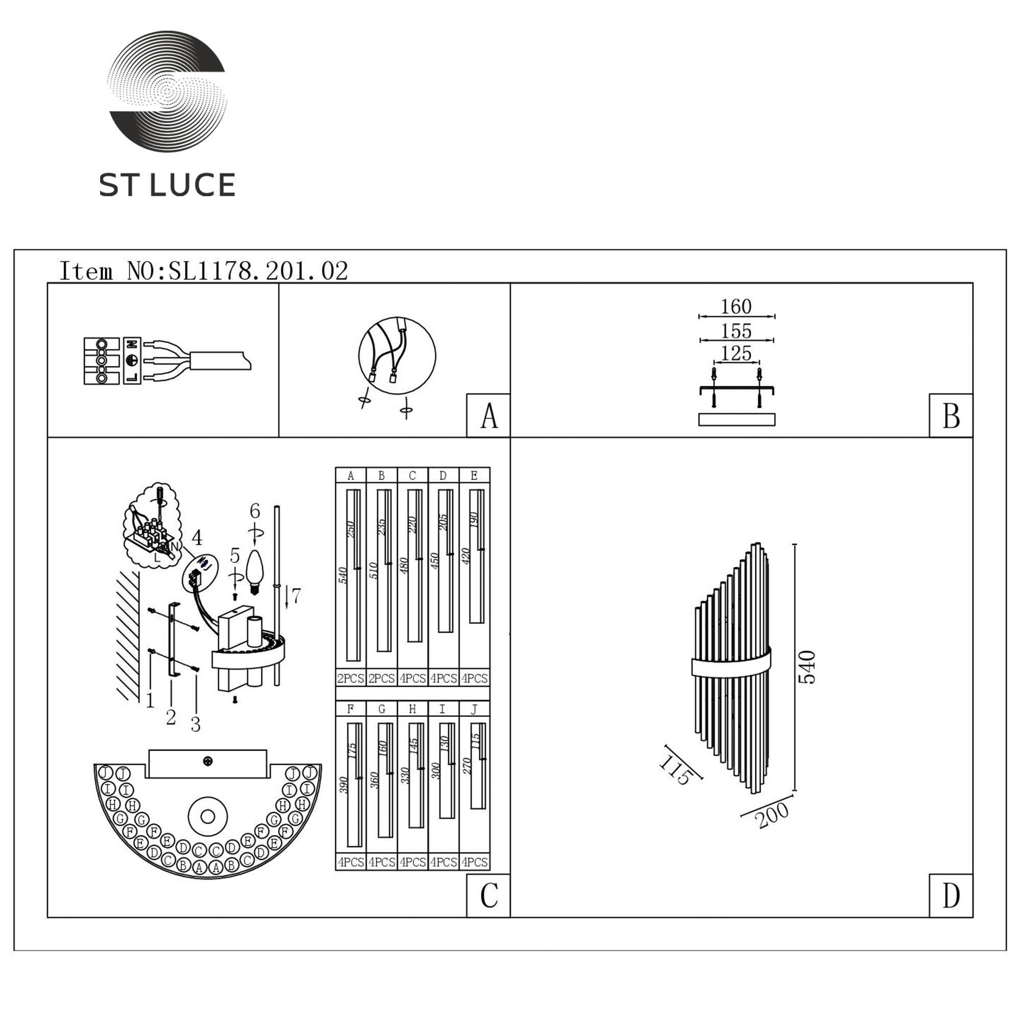 Бра ST LUCE AREZZO SL1178.201.02