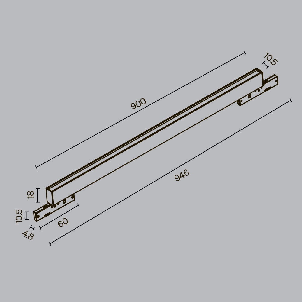 Трековый светильник Maytoni Basis TR192-1-21W3K-B