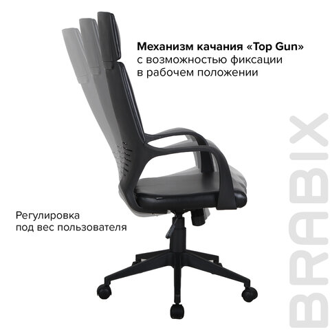 Кресло компьютерное BRABIX PREMIUM Prime EX-515 экокожа черный 531569