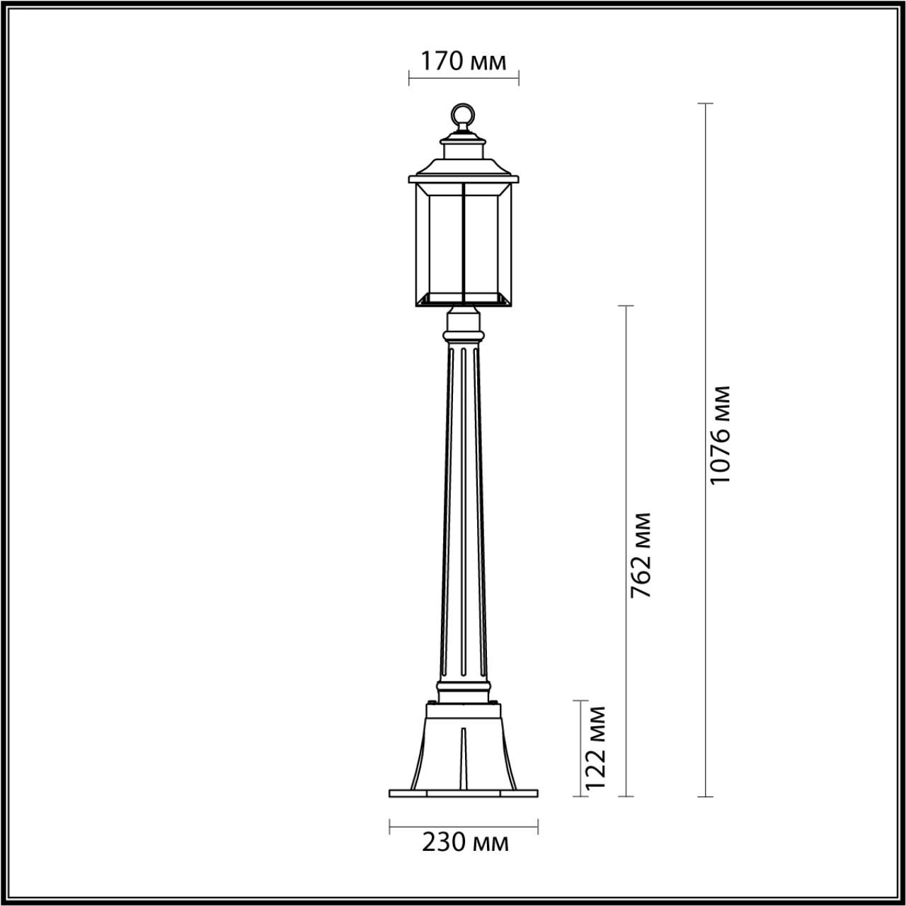 Уличный столб ODEON LIGHT MAVRET 4961/1F