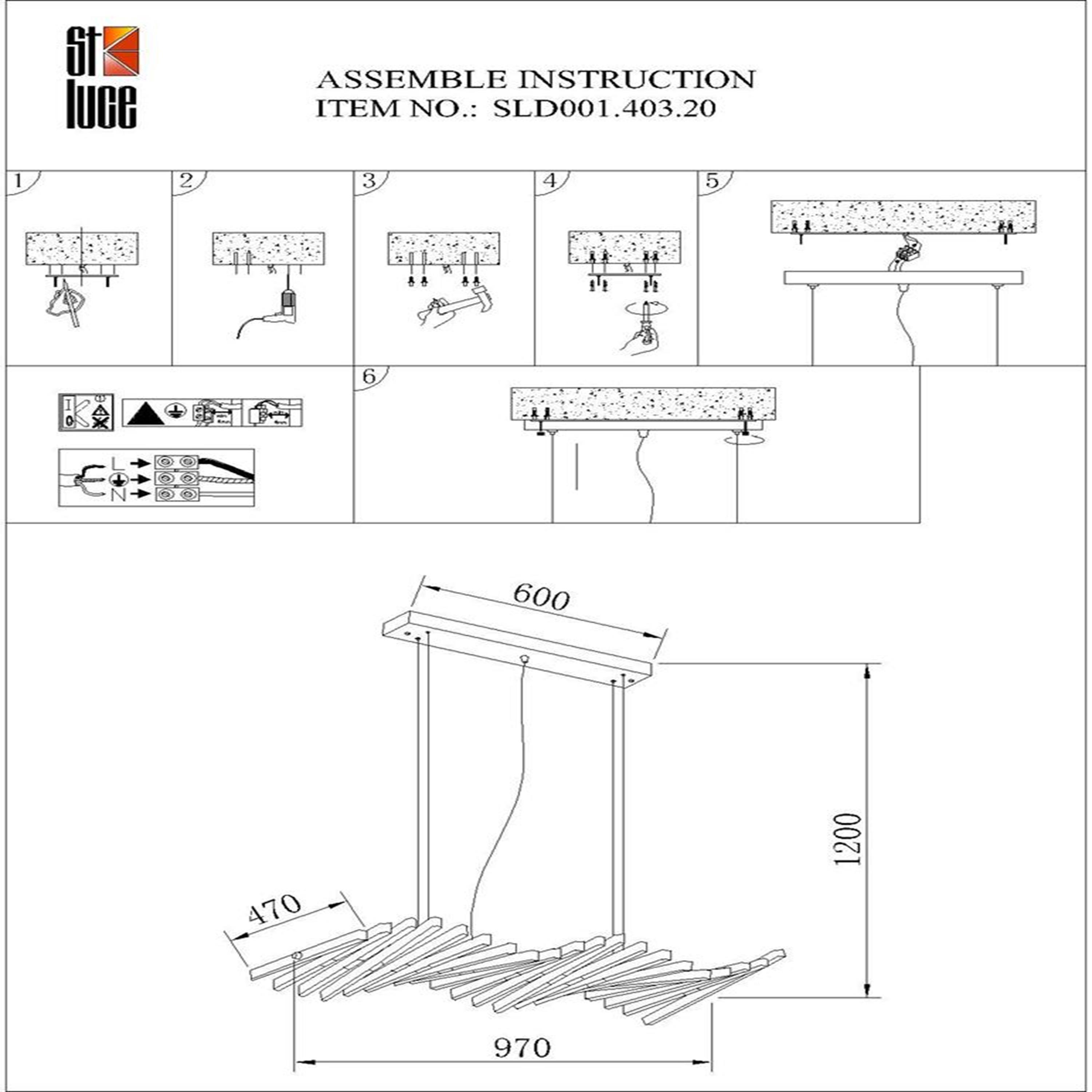 Подвесная люстра ST LUCE PICODI SLD001.403.20