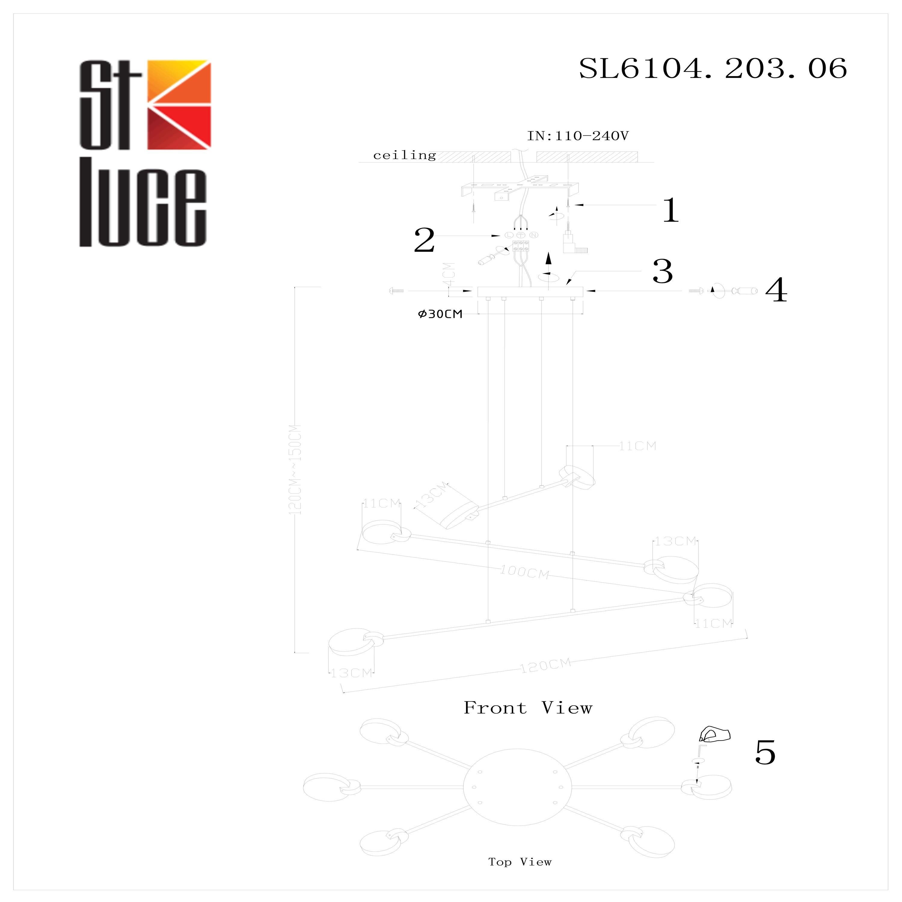 Подвесной светильник ST LUCE Montecelio SL6104.203.06