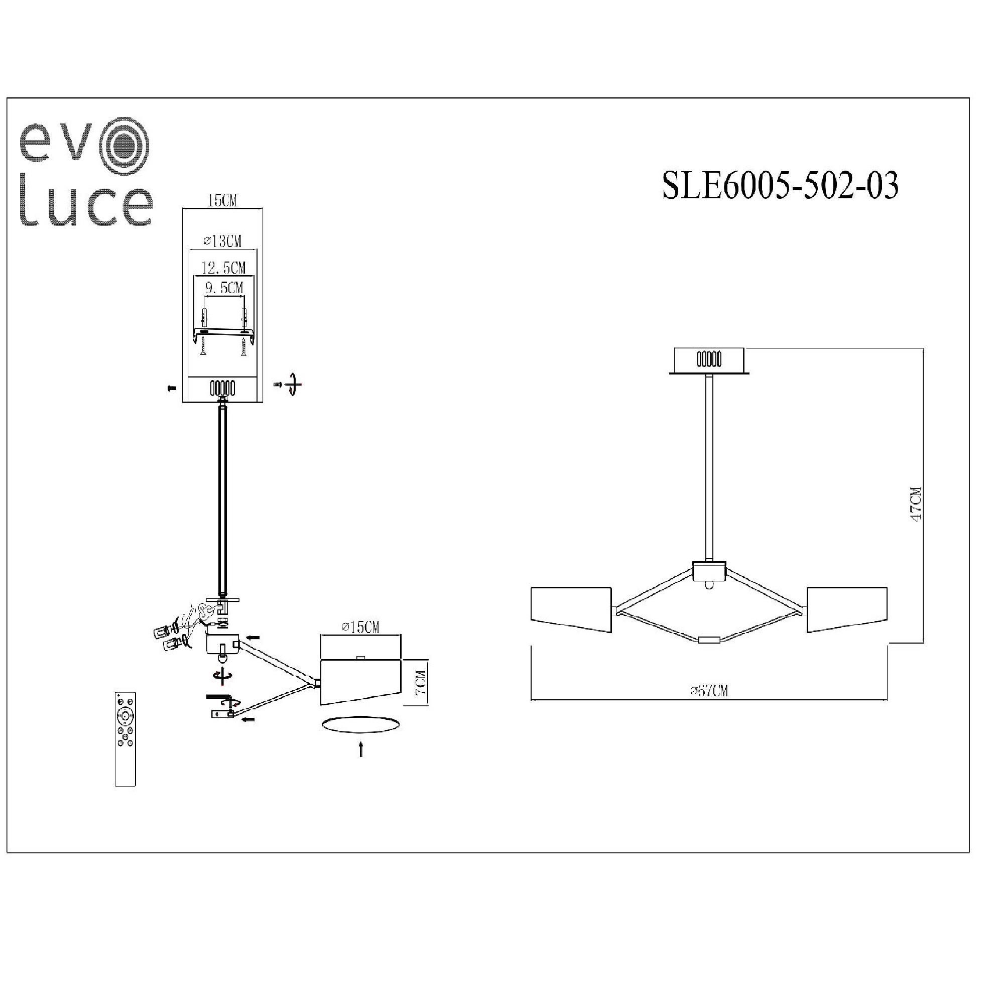 Люстра на штанге EVOLUCE VALLE SLE6005-502-03