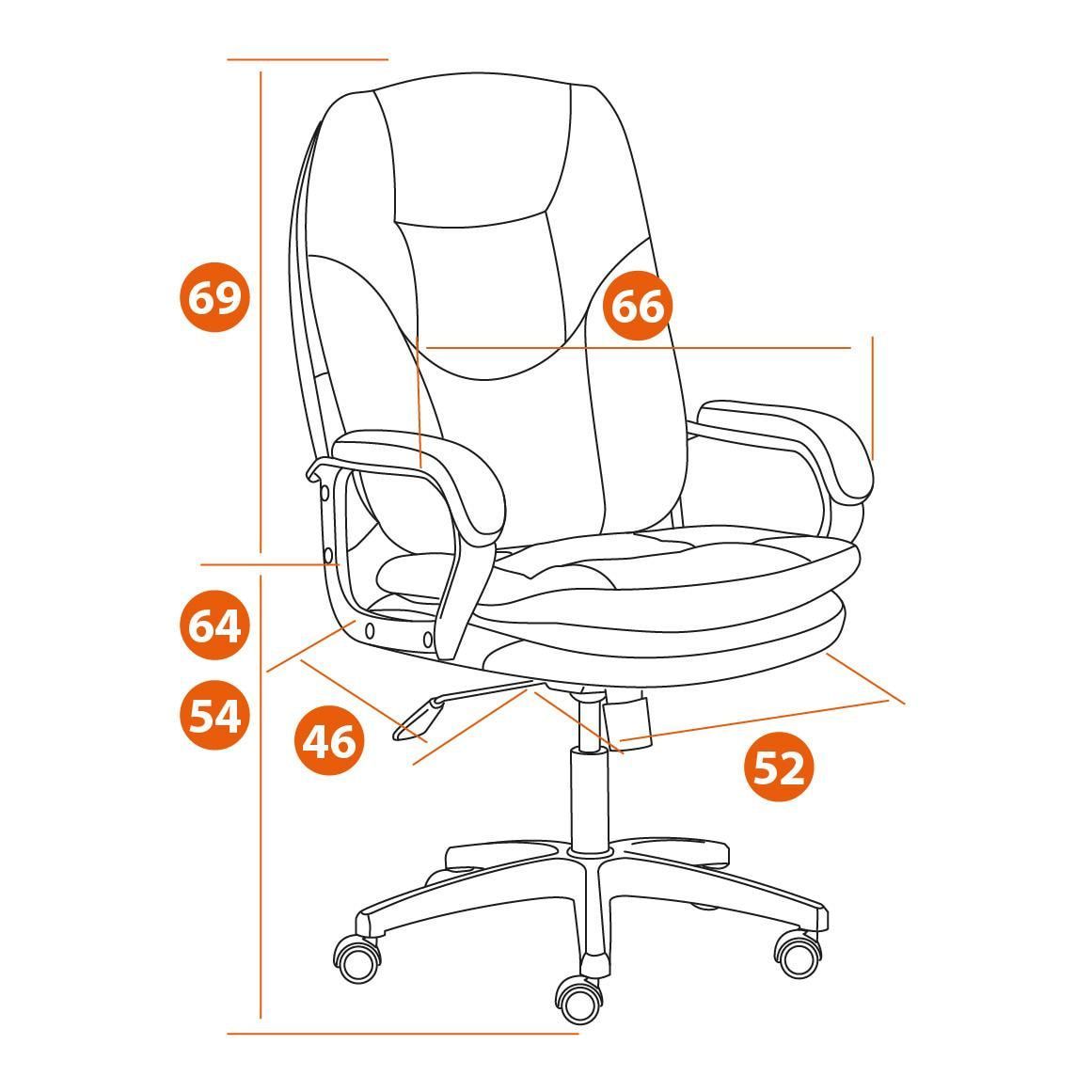 Кресло COMFORT LT (22) экокожа коричневый 36-36