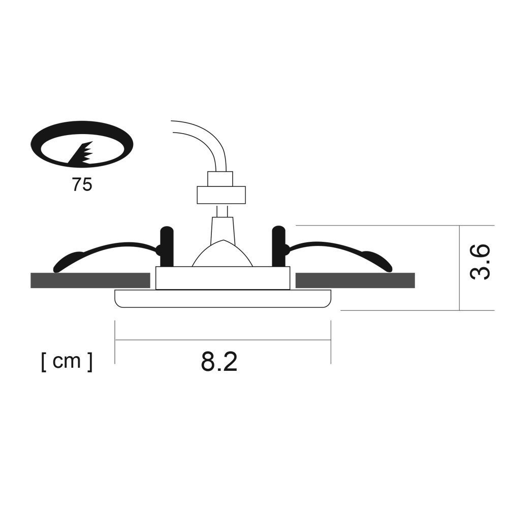 Точечный встраиваемый светильник Arte Lamp AQUA A5440PL-1AB