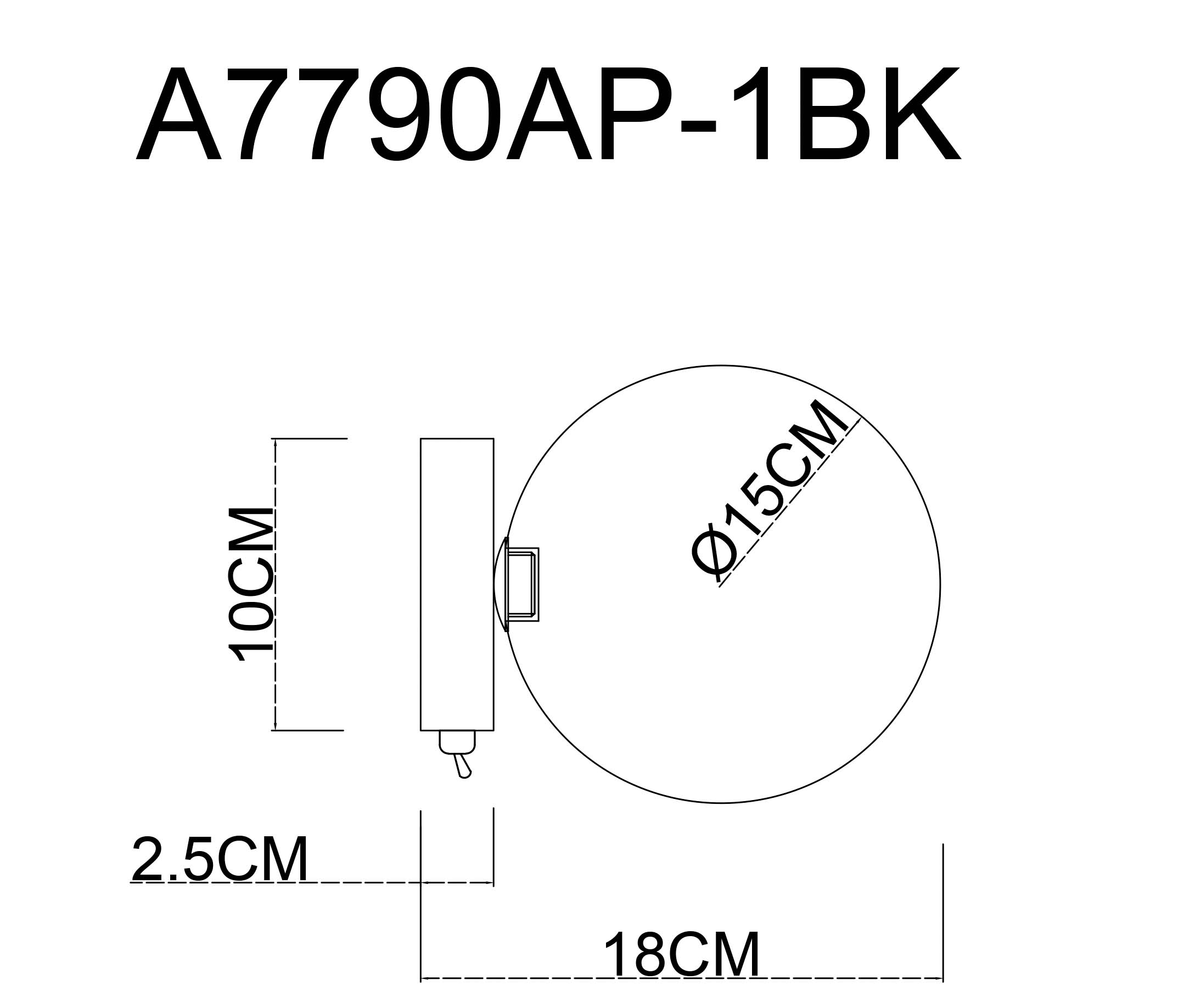 Бра Arte Lamp VINCENT A7790AP-1BK