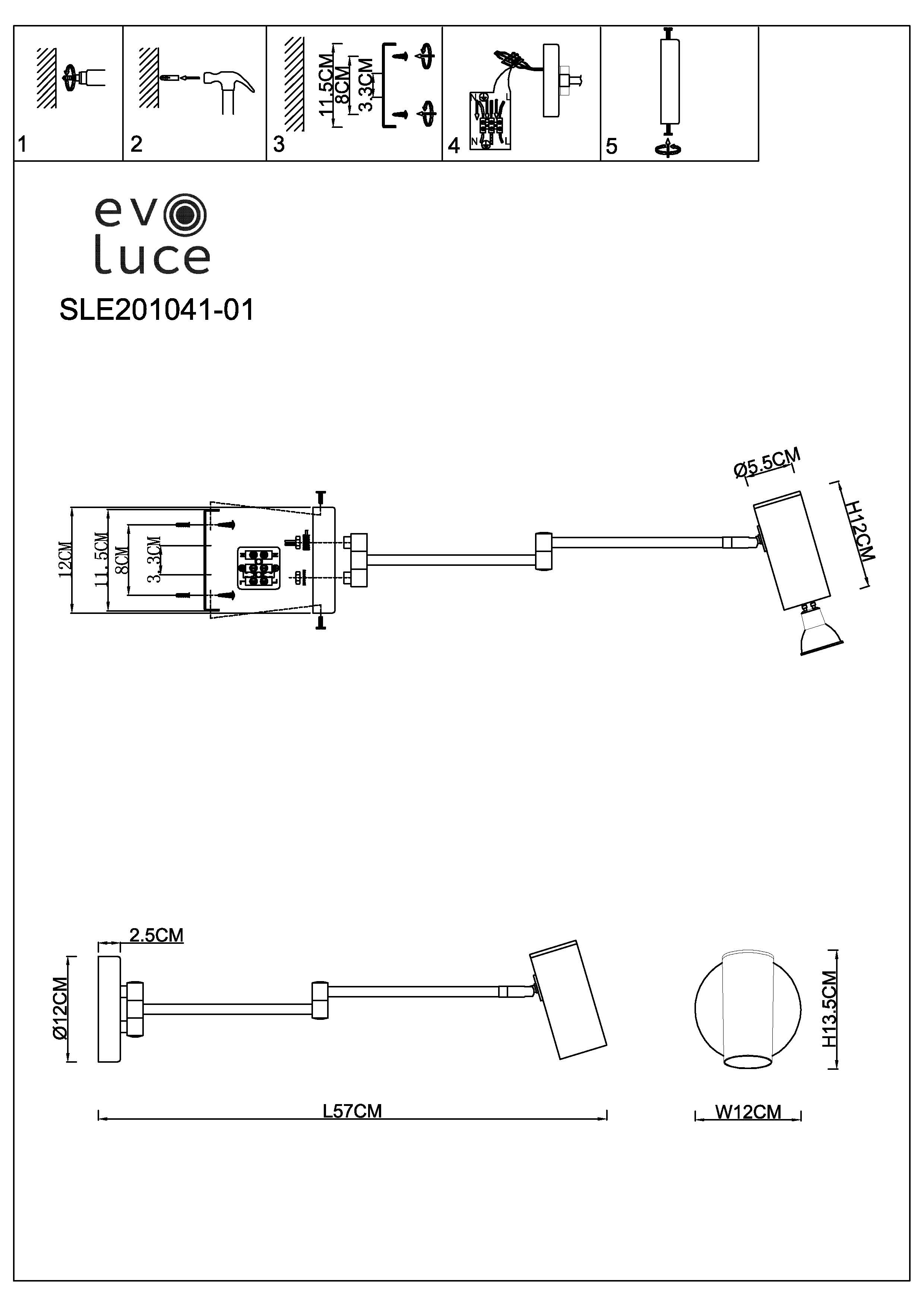 Бра EVOLUCE ZOOM SLE201041-01