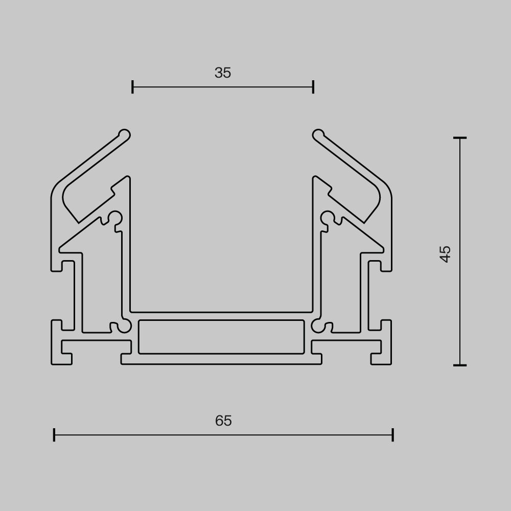 Профиль Maytoni Accessories for tracks Trinity TRA005MP-312S