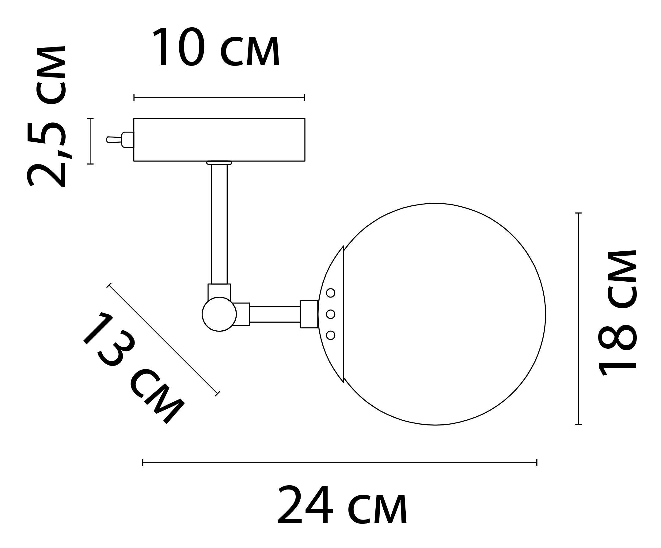 Бра ARTE LAMP BOLLA A1664AP-1GO