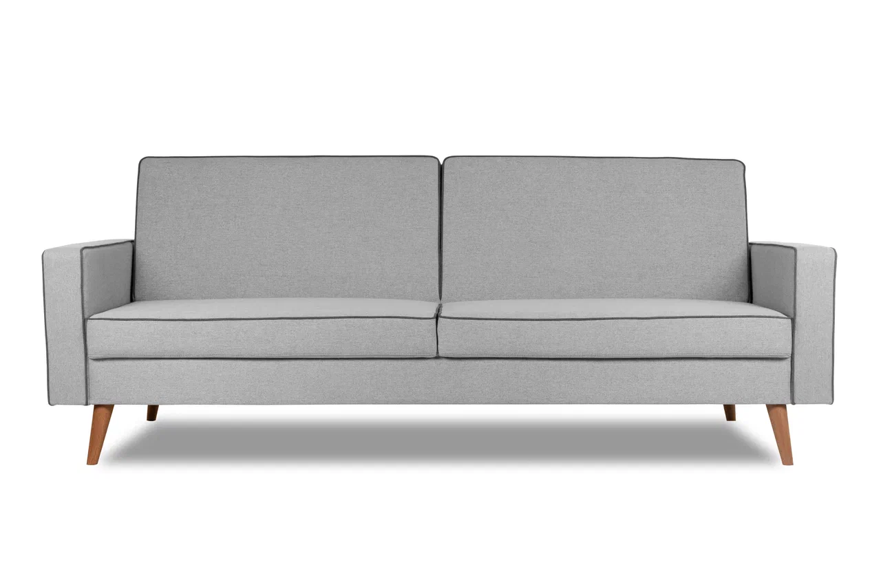 Диван Finsoffa BERUS рогожка (Silver / кант Grey)