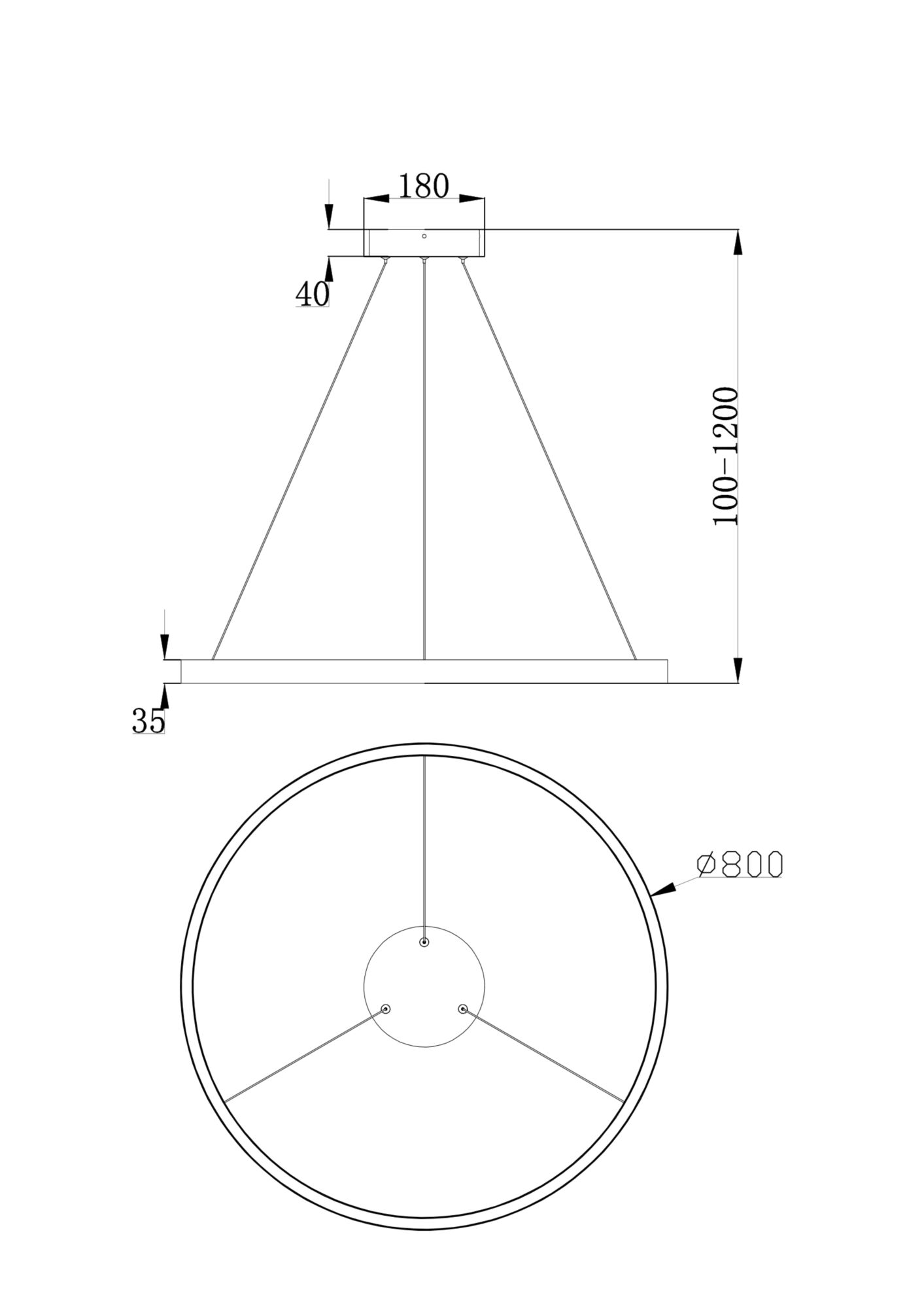 Подвесная люстра Maytoni Technical Rim MOD058PL-L42B4K