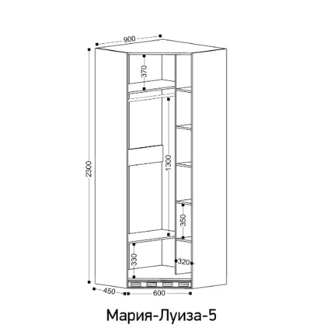 Шкаф угловой Мария-Луиза 5