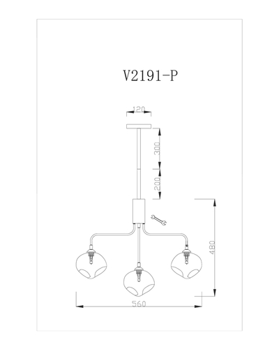 Люстра на штанге Moderli Santa V2191-P