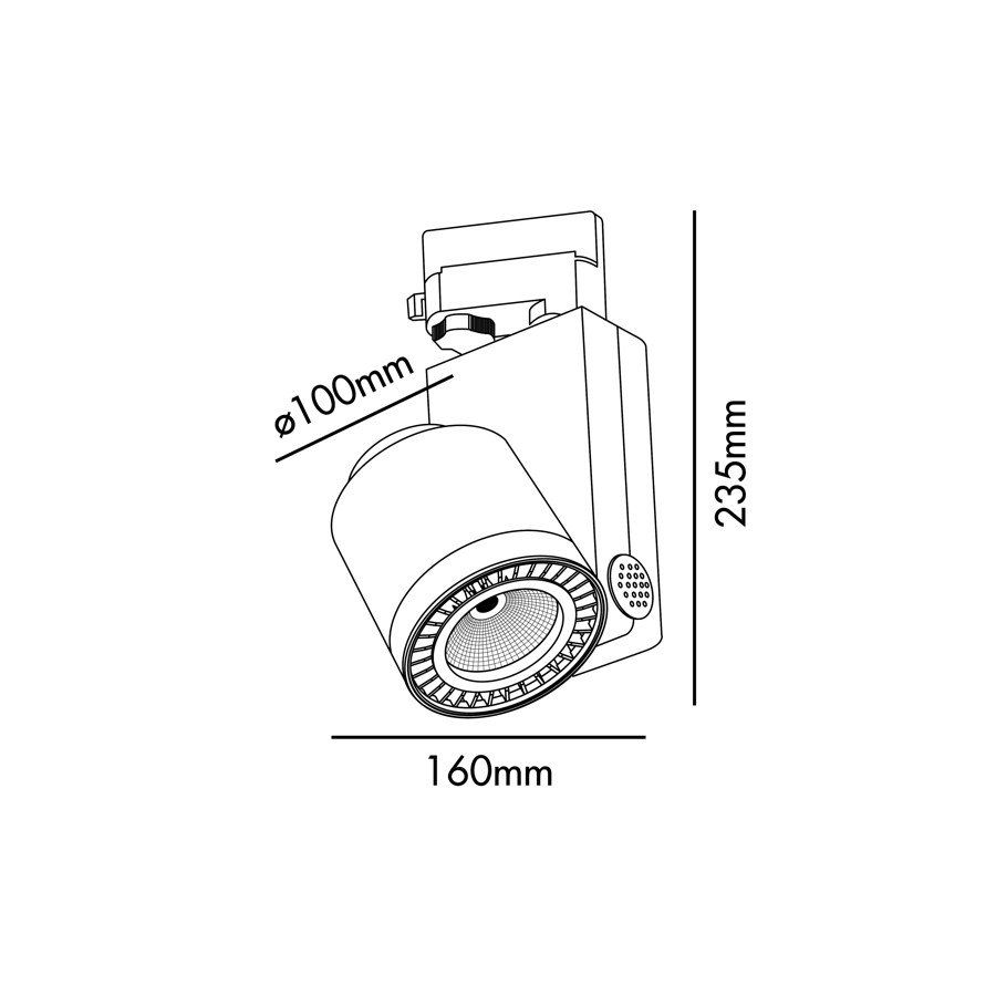 Трековый светильник MINI-CYLINDER белый Faro 010706001