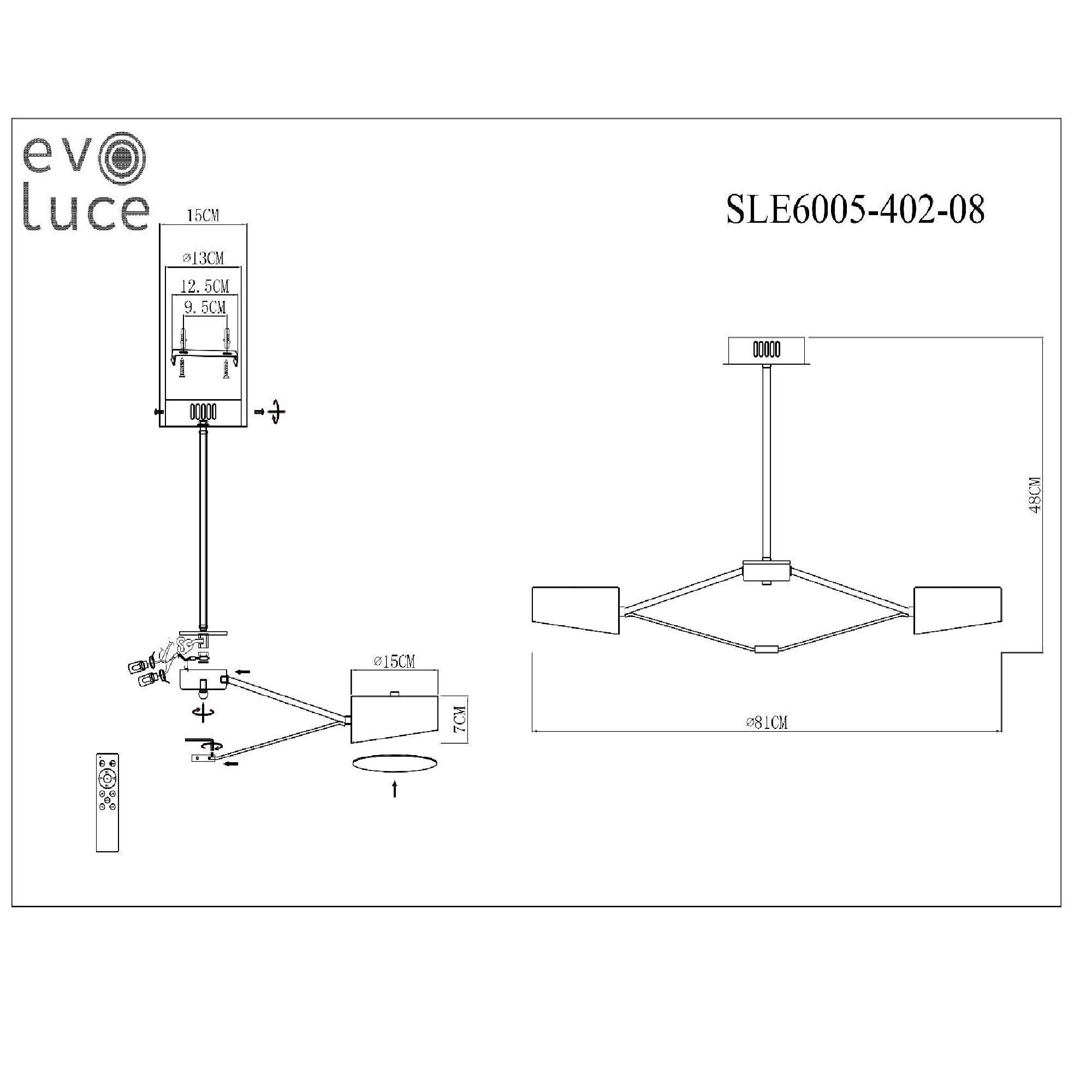 Люстра на штанге EVOLUCE VALLE SLE6005-402-08