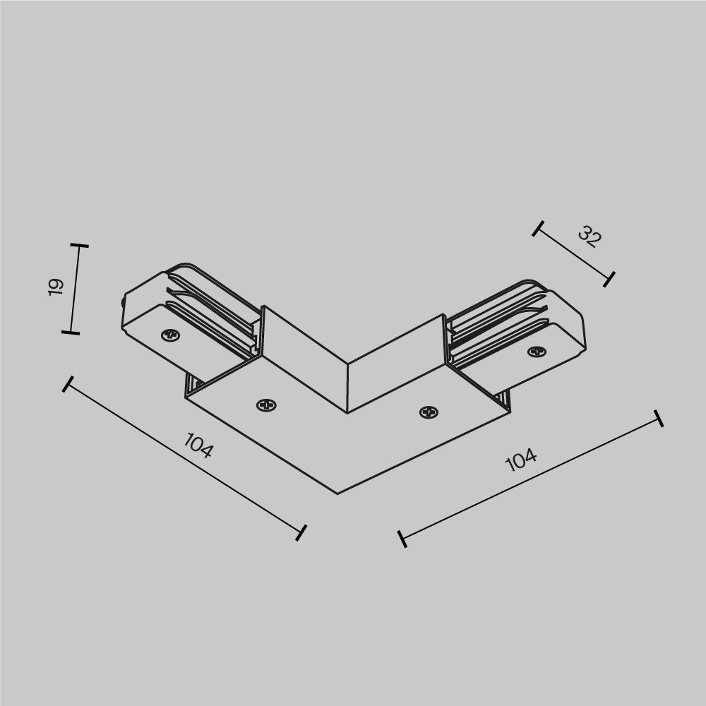 Коннектор питания Maytoni Accessories for tracks Unity TRA001CLB-11B