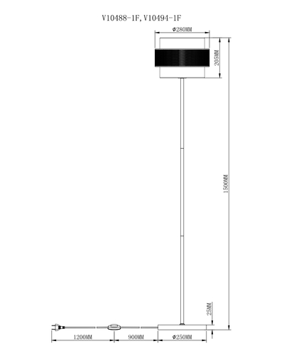 Торшер Moderli Gela V10488-1F