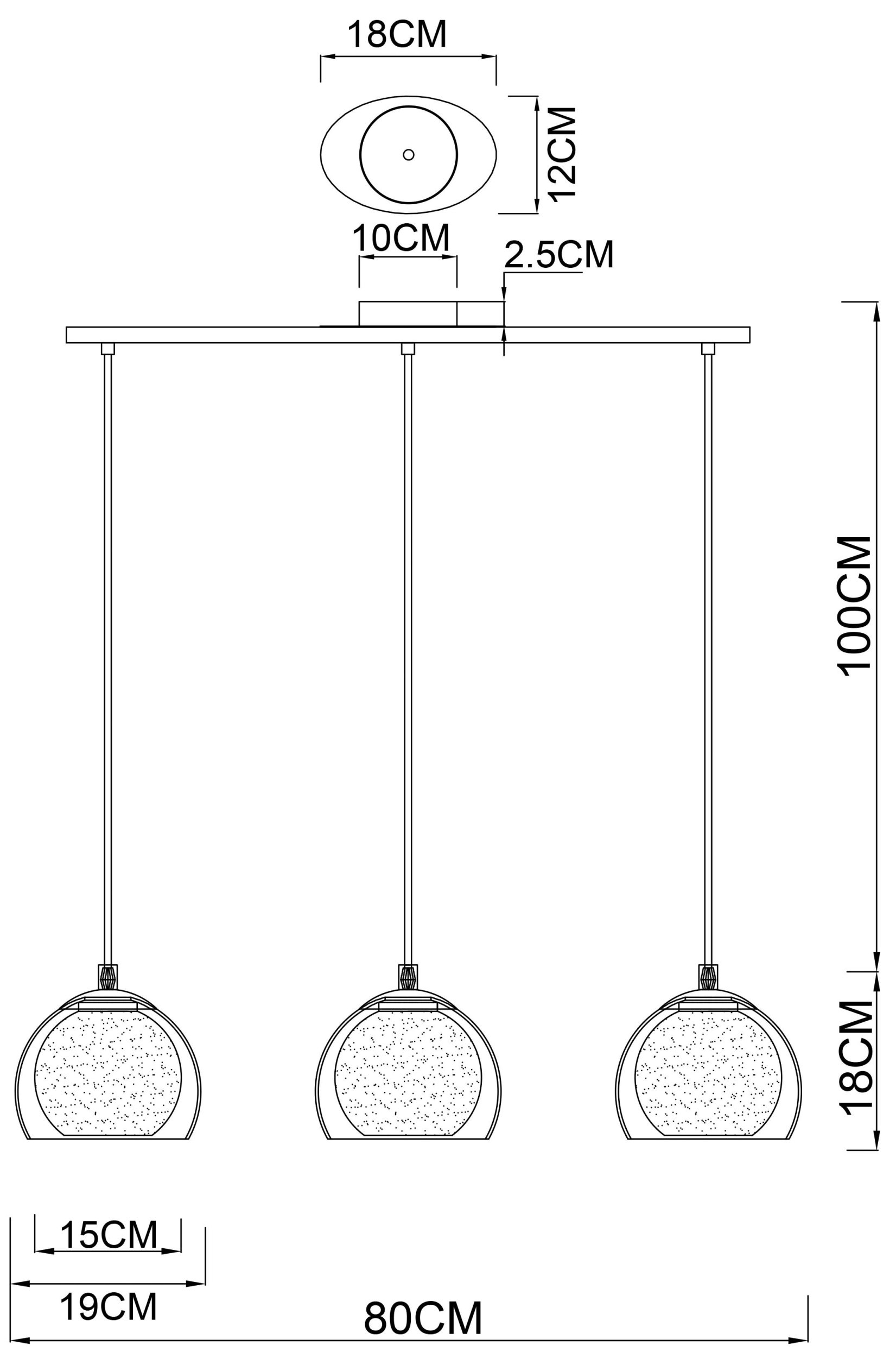 Подвесной светильник ARTE LAMP RASTABAN A7984SP-3CC