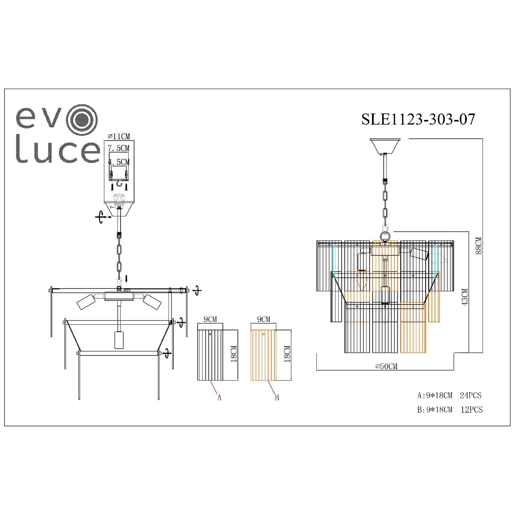 Подвесная люстра EVOLUCE TRESA SLE1123-303-07