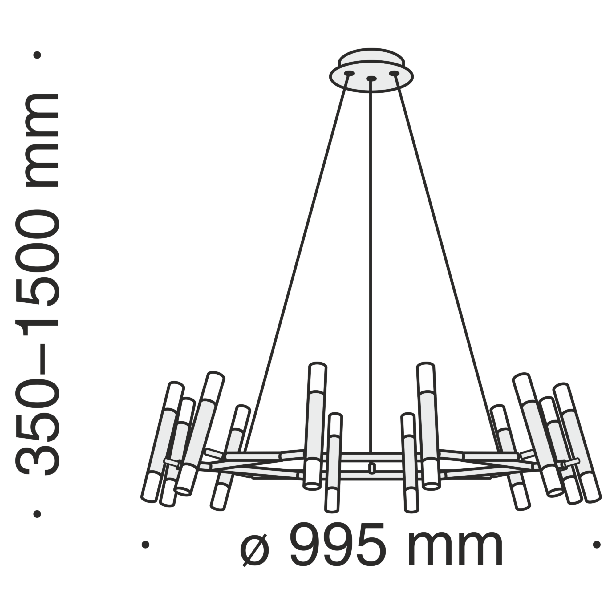 Подвесная люстра Maytoni Vigo MOD031PL-24B