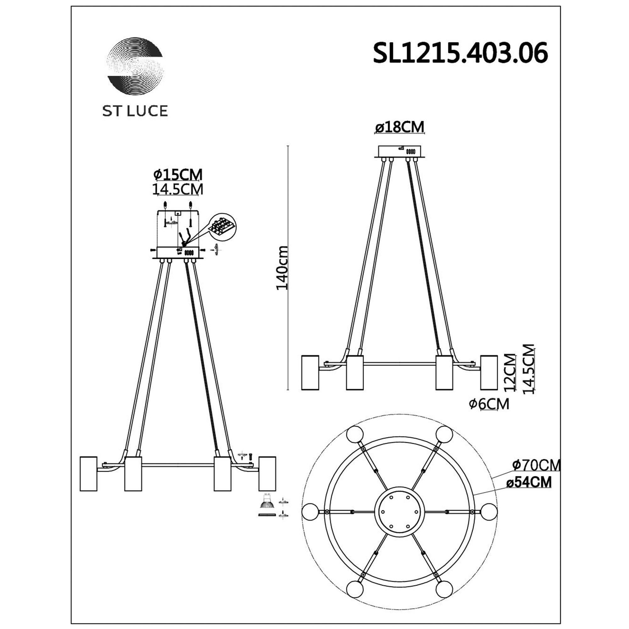 Подвесная люстра ST LUCE TALIA SL1215.403.06