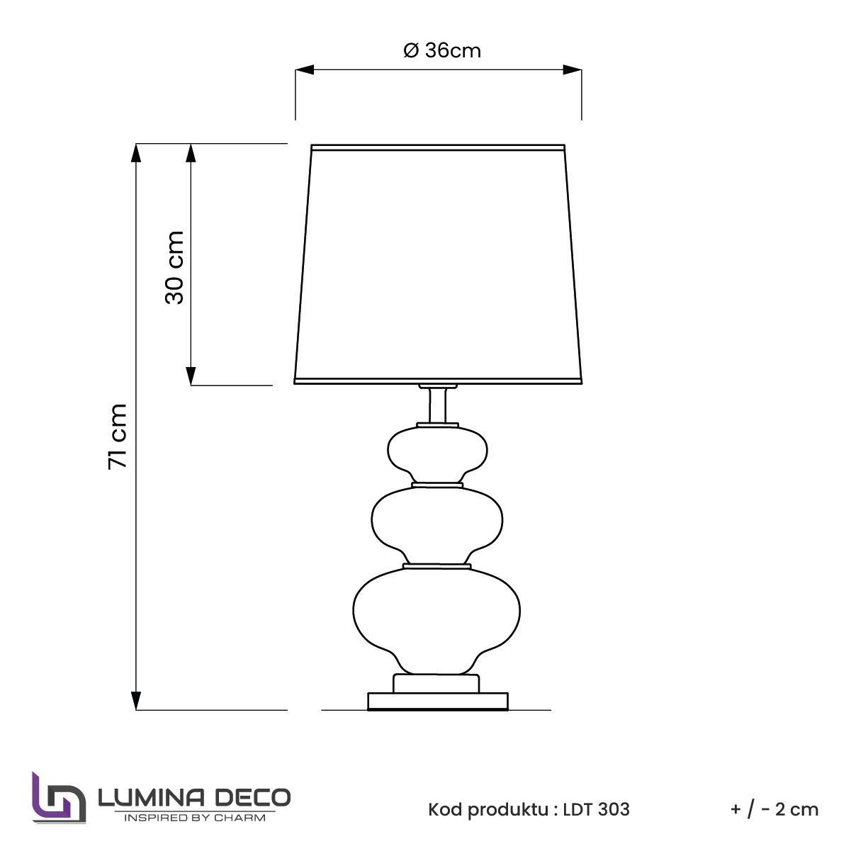 Лампа настольная Lumina Deco Briston LDT 303 CHR+BK