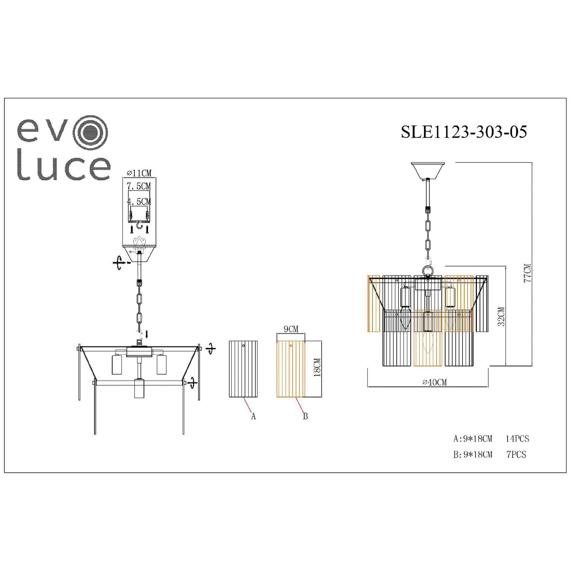 Подвесная люстра EVOLUCE TRESA SLE1123-303-05