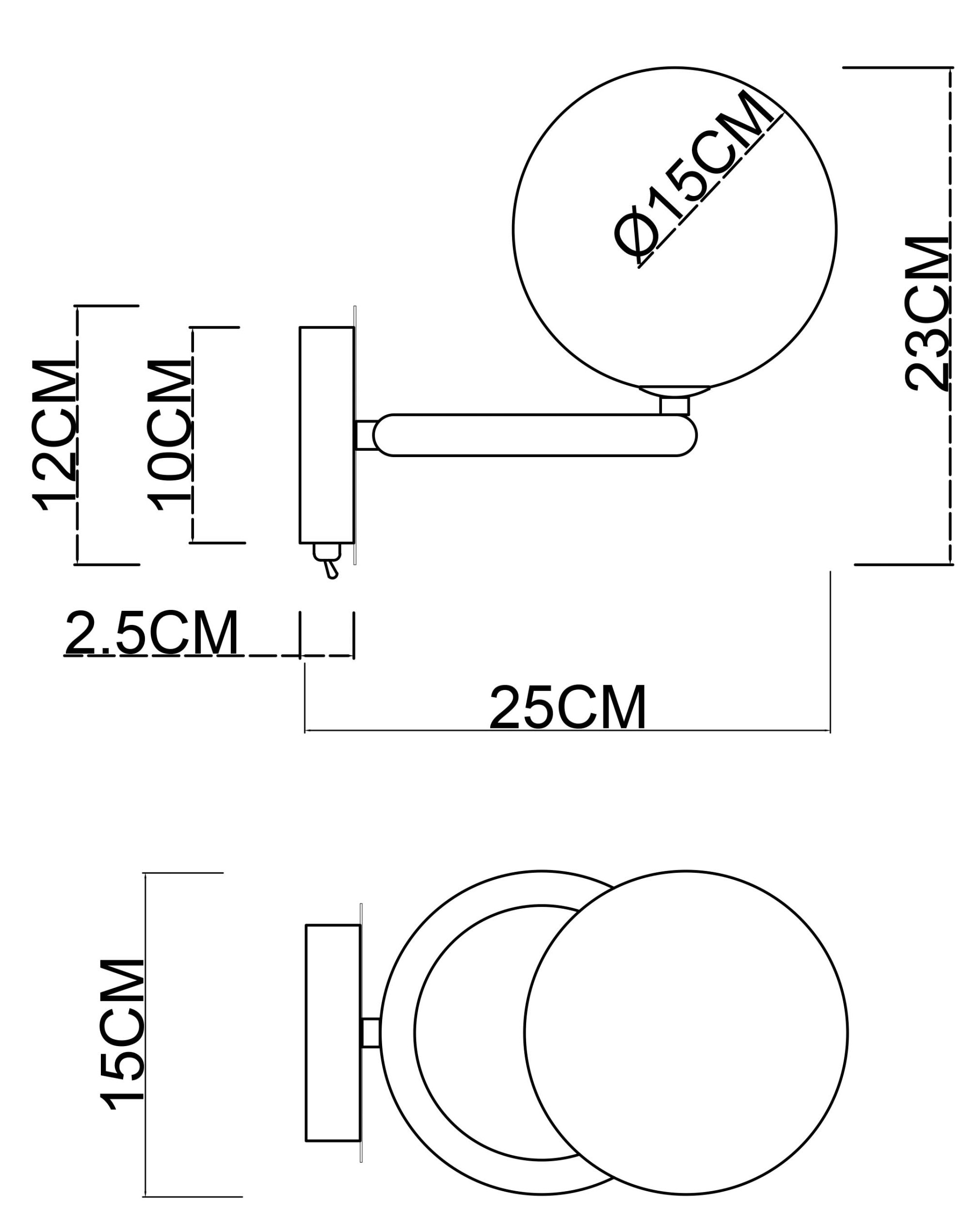 Бра ARTE LAMP ALBUS A7780AP-1AB