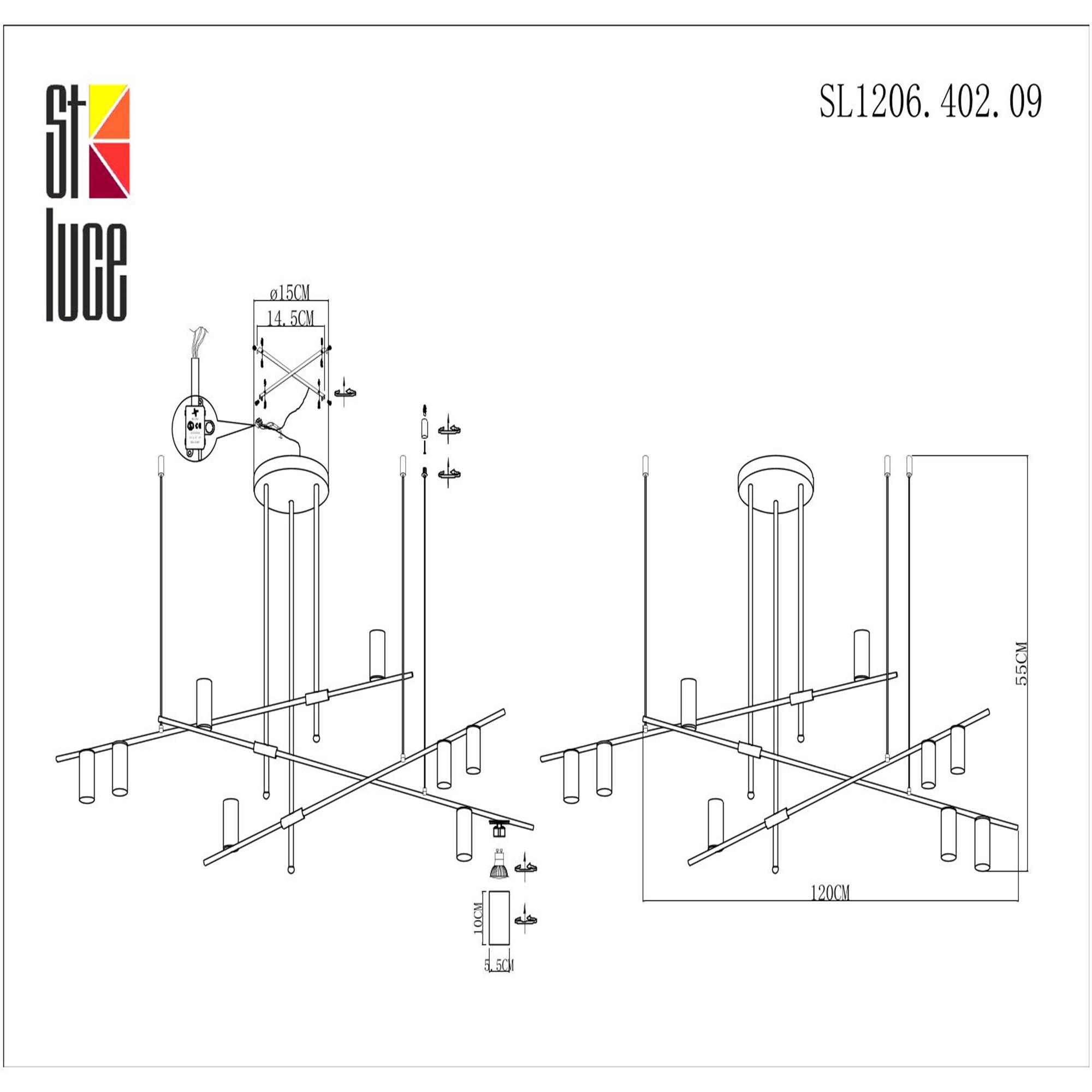 Подвесной светильник ST LUCE SORMANO SL1206.402.09