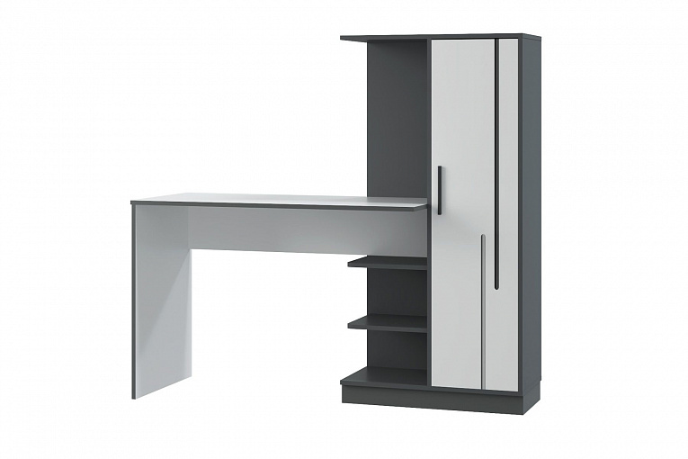 Стол компьтерный Грей УНИ, белый бриллиант МЛК
