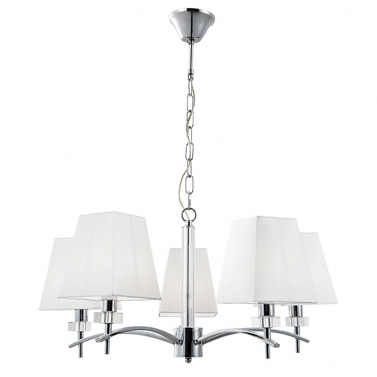 Подвесная люстра Arte Lamp KENSINGTON хром, белый A4098LM-5CC