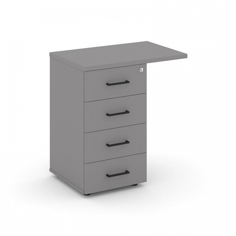 Тумба приставная 700*460 Рива Стайл Проджект SN.TPP-002 Серый Пепел / Черный