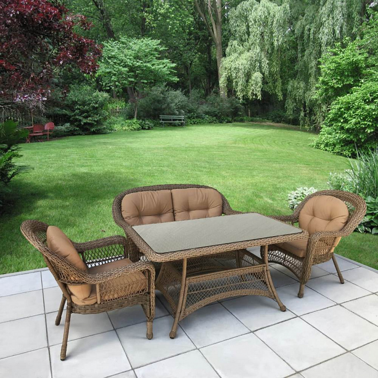 Комплект мебели из ротанга Afina Garden T130Bg/LV520BB-Beige/Beige Бежевый