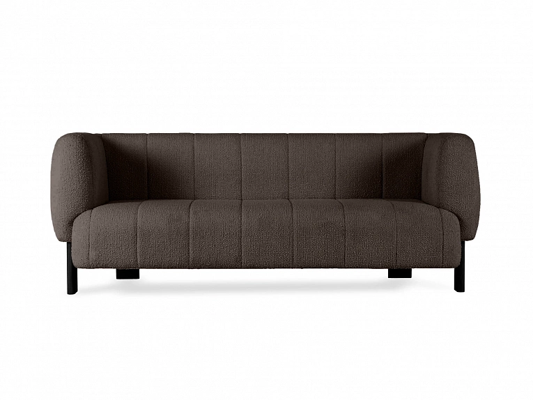 Диван OgogoHome Cassis (букле) коричневый ножки черные 907291