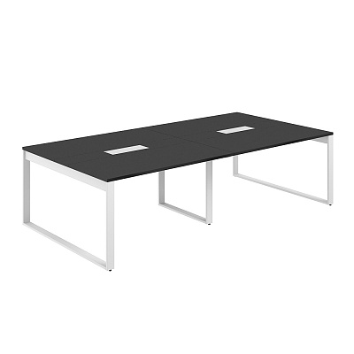 Стол для переговоров Norden Аллегро 2800х1438х750 AG.2-2814.AN.72.WH.AN Антрацит/Белый